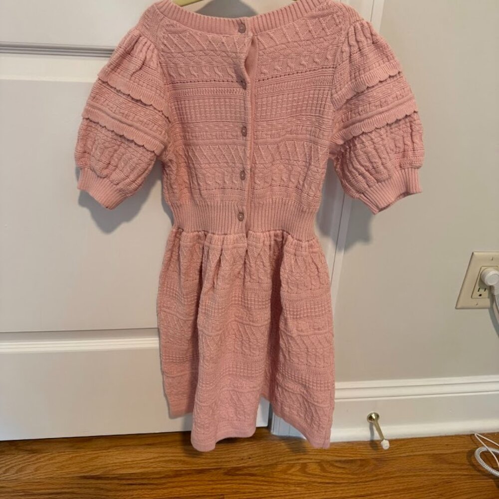 Janie and Jack Knit Pink Sweater Dress (Size 6) - Picture 2 of 3